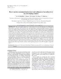 Heavy Metals Contamination in Water and Sediments of an Urban River in a Developing Country