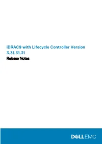 Idrac9 with Lifecycle Controller Version 3.31.31.31 Release Notes Notes, Cautions, and Warnings