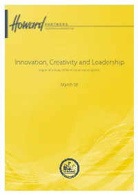 Innovation, Creativity and Leadership Report of a Study of the ACT Innovation System