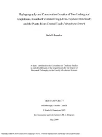 Phylogeography and Conservation Genetics of Two Endangered