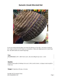 Quixotic Uneek Worsted Hat