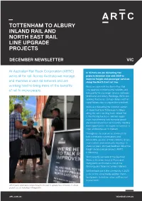 Tottenham to Albury Inland Rail and North East Rail Line Upgrade Projects