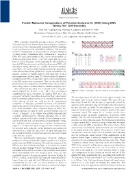 (XOR) Using DNA “String Tile” Self-Assembly Hao Yan,* Liping Feng, Thomas H