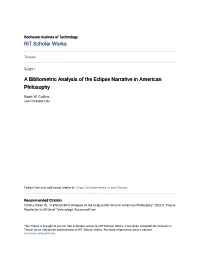 A Bibliometric Analysis of the Eclipse Narrative in American Philosophy