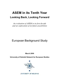 ASEM in Its Tenth Year Looking Back, Looking Forward