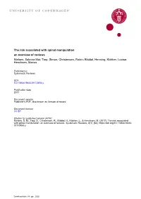 The Risk Associated with Spinal Manipulation: an Overview of Reviews
