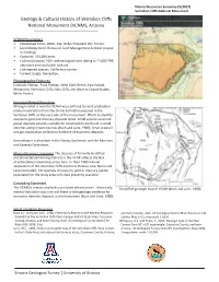 Vermilion Cliffs National Monument Resources Summary