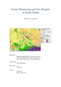 Forest Monitoring and Fire Regime in South Sudan