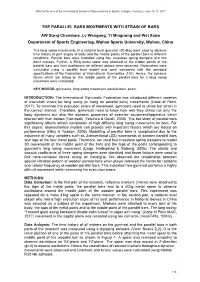The Parallel Bars Movements with Strain of Bars