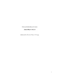 1 Chicano Studies Research Center Annual Report 2012-13 Submitted