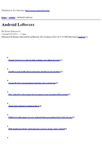 Android Leftovers