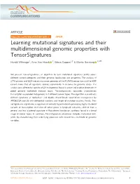 Learning Mutational Signatures and Their Multidimensional Genomic