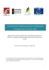 Preventing and Addressing Youth Homelessness Through Access to Social Rights