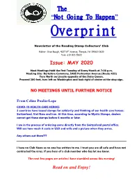 The Overprint of the Reading Stamp Collectors' Club, 2020-05