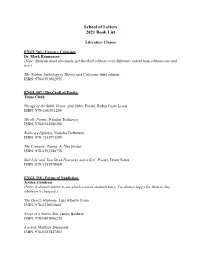 2021 Book List