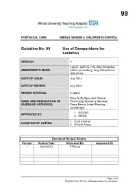 Guideline No: 99 Use of Domperidone for Lactation