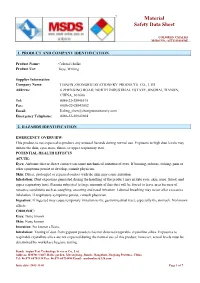 Material Safety Data Sheet