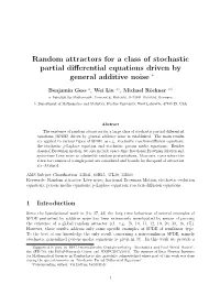 Random Attractors for a Class of Stochastic Partial Differential