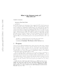 What Is the Universe Made Of? How Old Is the Universe?