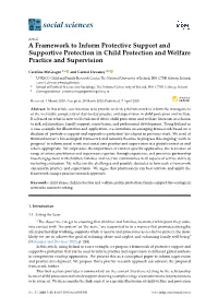A Framework to Inform Protective Support and Supportive Protection in Child Protection and Welfare Practice and Supervision