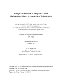 Design and Analysis of Integrated CMOS High-Voltage Drivers in Low-Voltage Technologies