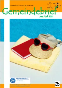 Gemeindebrief Juni / Juli 2021