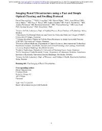 Imaging Renal Ultrastructure Using a Fast and Simple Optical Clearing