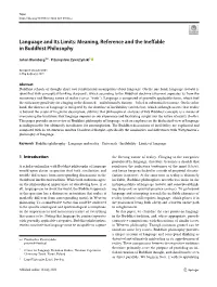 Language and Its Limits: Meaning, Reference and the Ineffable In