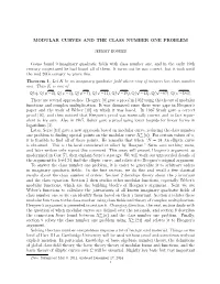 The Class Number One Problem for Imaginary Quadratic Fields