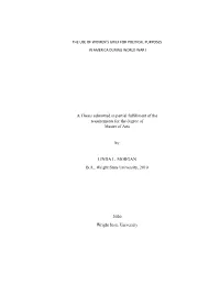 A Thesis Submitted in Partial Fulfillment of the Requirements for the Degree of Master of Arts