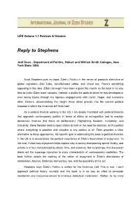 Reply to Stephens