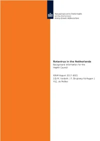 Rotavirus in the Netherlands Background Information for the Health Council