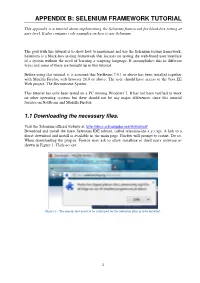 Selenium Framework Amework Tutorial
