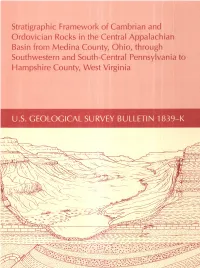 Stratigraphic Framework of Cambrian and Ordovician Rocks in The