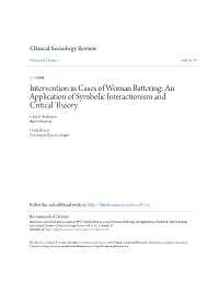 An Application of Symbolic Interactionism and Critical Theory Cheryl Anderson Baylor University