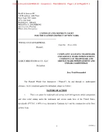 Case 1:15-Cv-01124-RRM-JO Document 1 Filed 03/04/15 Page 1 of 18 Pageid #: 1