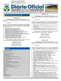 Sumário Atos DO CHEFE DO PODER Executivo