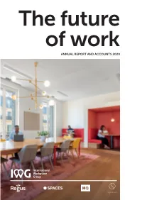 ANNUAL REPORT and ACCOUNTS 2020 ANNUAL REPORT of Work of the Future The