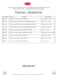 Class List – Aberdeen City