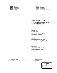 Comparison of the Corrosivity of Dilbit and Conventional Crude