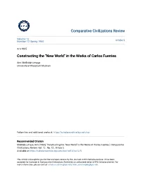 Constructing the "New World" in the Works of Carlos Fuentes