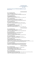List of Reviewers 2018