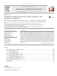 The Growth of Language: Universal Grammar, Experience, and Principles of Computation