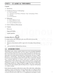 Unit 1 Classical Theories