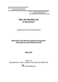 Why Did Wal-Mart Fail in Germany?