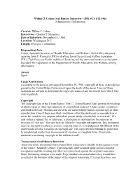 Wilbur J. Cohen Interviewer: Charles T
