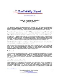 Availability Digest