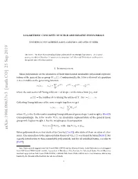Logarithmic Concavity of Schur and Related Polynomials