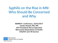 Syphilis on the Rise in MN: Who Should Be Concerned and Why