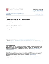 Teams, Team Process, and Team Building